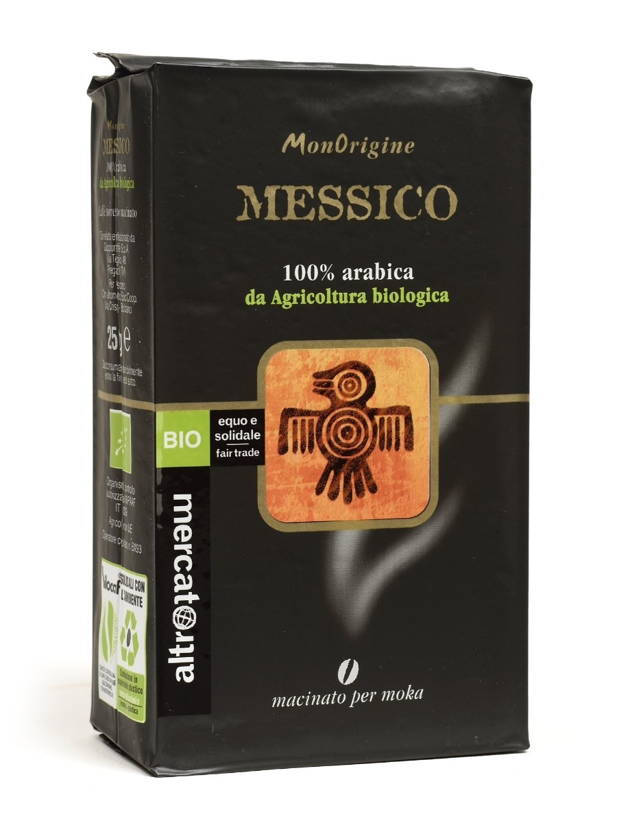 Caffè monorigine Messico UCIRI 100% arabica BIO per Moka 250 gr Altromercato