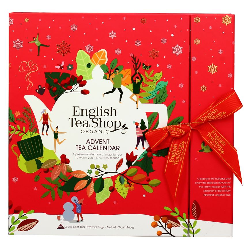 Calendario dell'avvento Scatola con una selezione di 25 tisane e tè Bio ENGLISH TEA SHOP