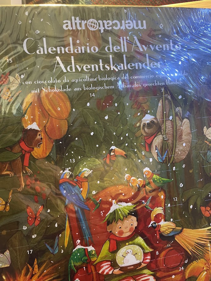 Calendario dell’avvento al cioccolato al latte Altromercato