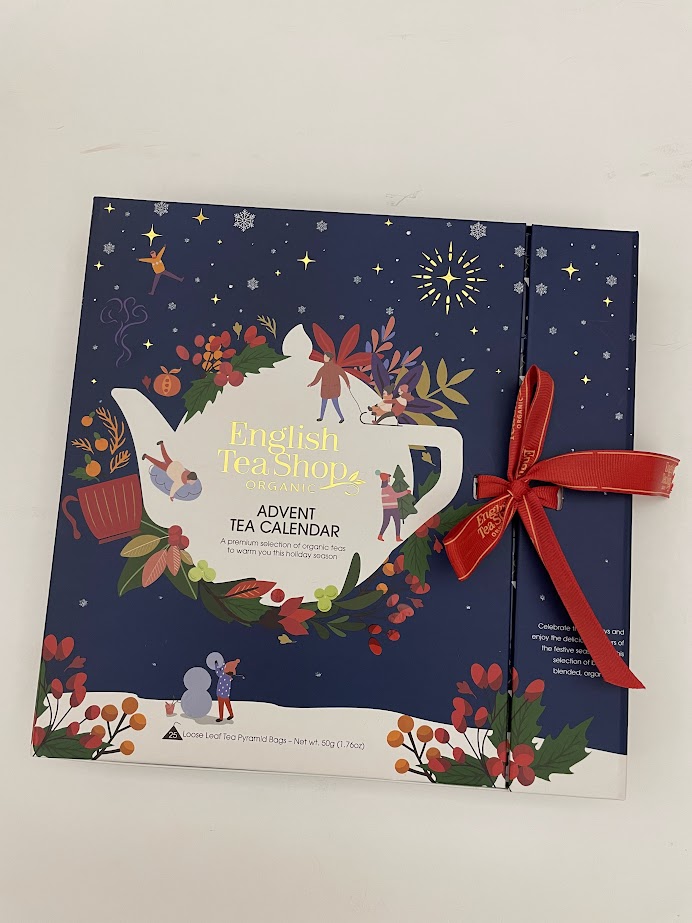 Calendario dell'avvento tisane e tè, English Tea Shop scatola a libro Blu