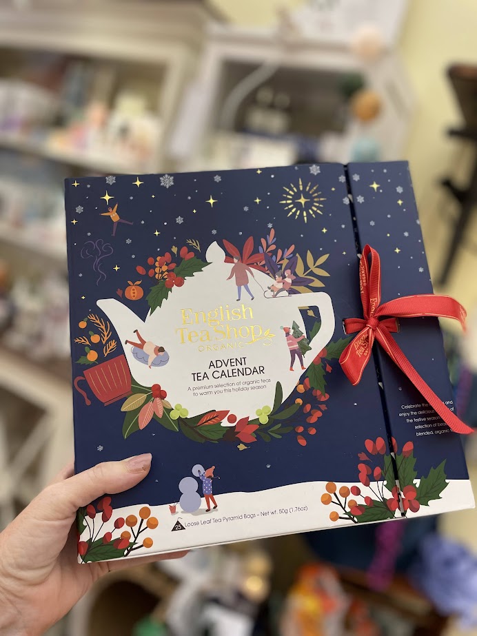 Calendario dell'avvento tisane e tè, English Tea Shop scatola a libro Blu