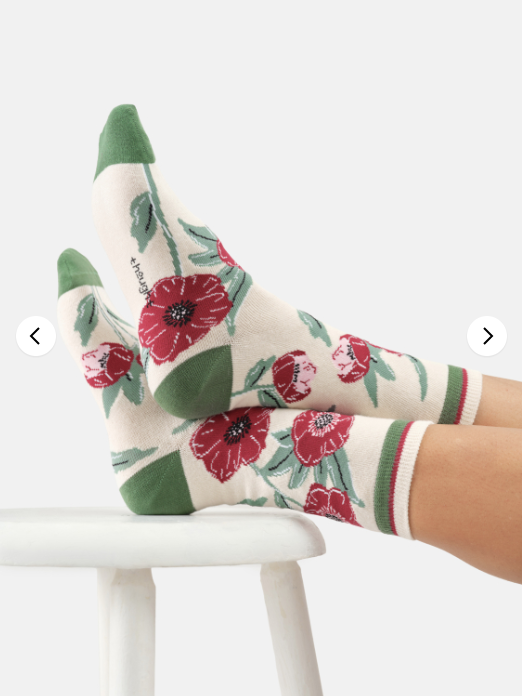 Calzini Donna in Cotone Bio fantasia floreale POPPY 
