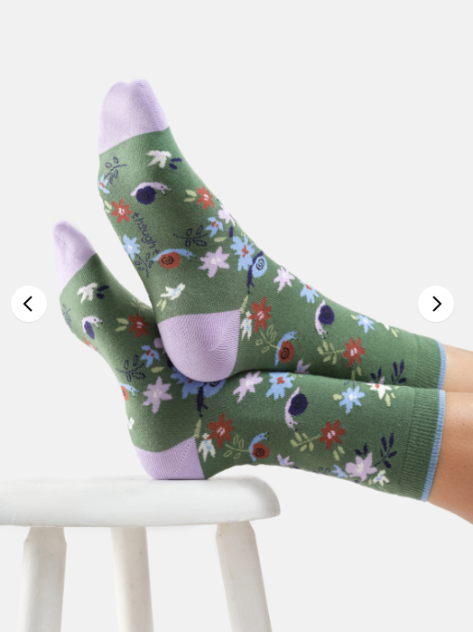 Calzini Donna in Cotone Bio verde SNAIL
