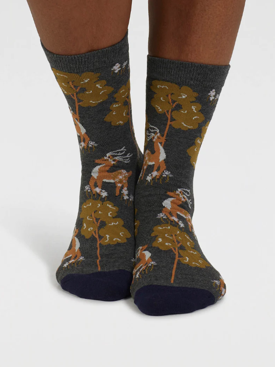 Calzini colorati donna, in cotone Box 4 paia Woodlands