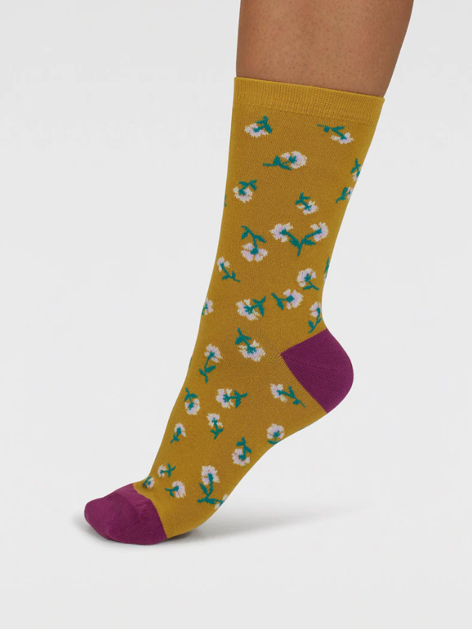 Calzini colorati Donna in bamboo bio Mapel floral