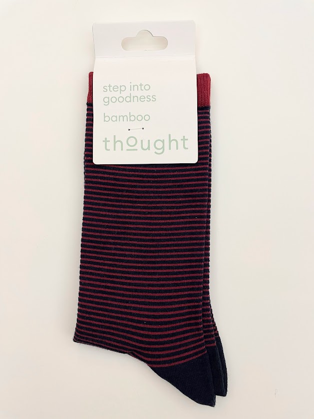 Calzini colorati Uomo in bamboo bio Righe blu