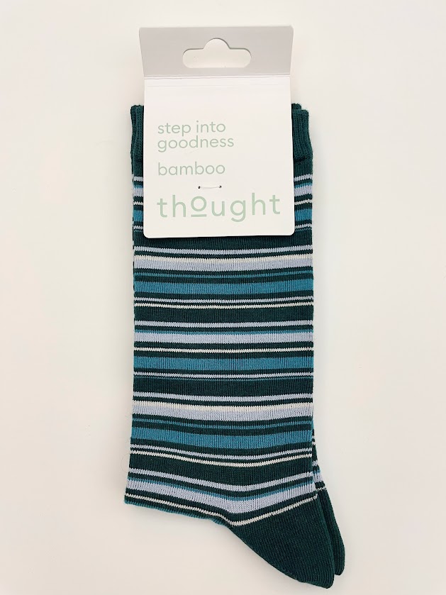 Calzini colorati Uomo in bamboo bio Verdi righe