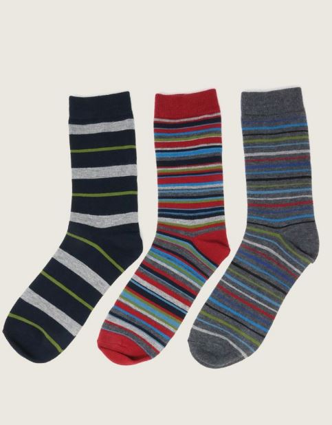 Calzini uomo Multistripe righe 3 paia in bamboo