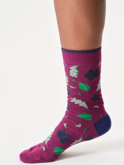 Calzino in bamboo e cotone Deep Plum  