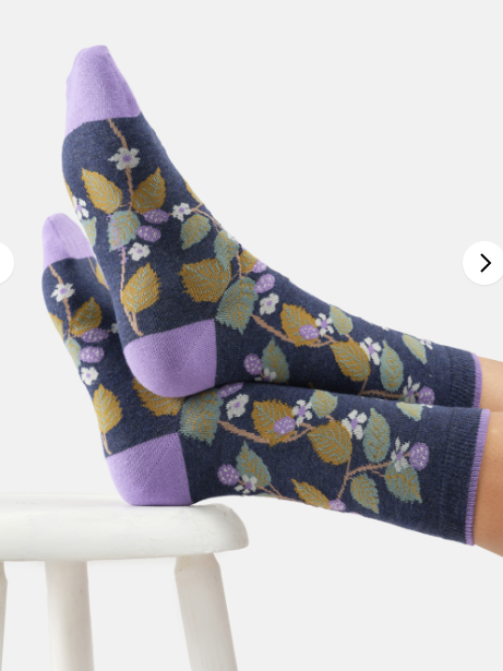 Calzino donna in cotone biologico BLACKBERRY