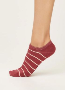 Calzini donna fantasmino righe Pink in bamboo