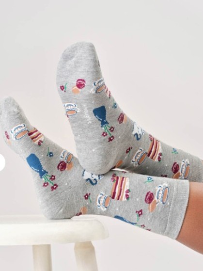 Calzini Donna in Bamboo Grigio melange TEATIME