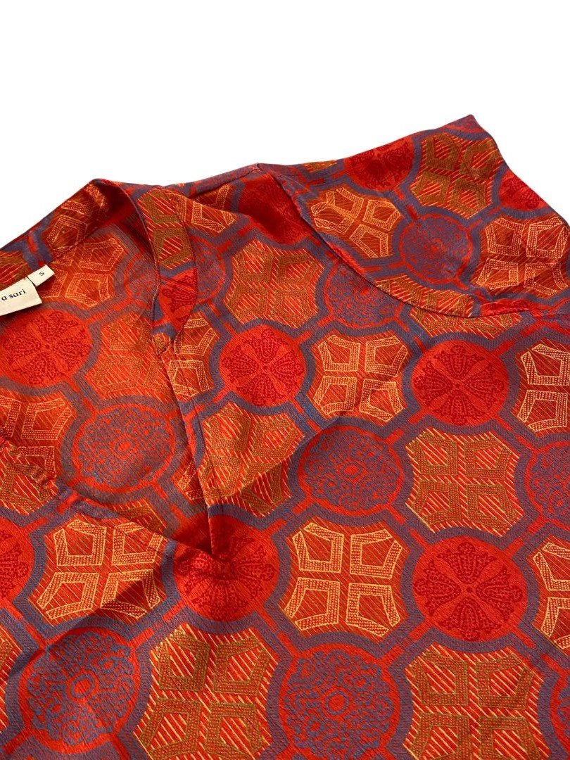 Camicetta donna elegante in Sari, manica corta