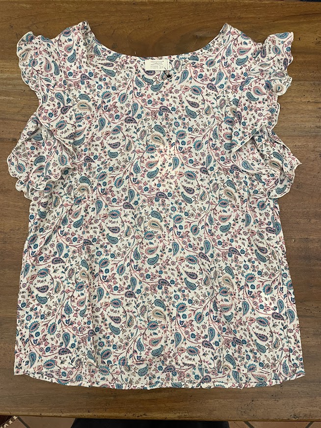Camicia azzurra donna in viscosa maniche ad aletta Tropea