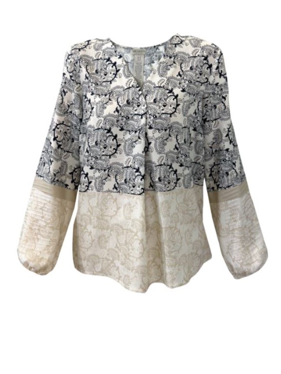 Camicia fantasia avorio nero Aveni - Progetto Quid