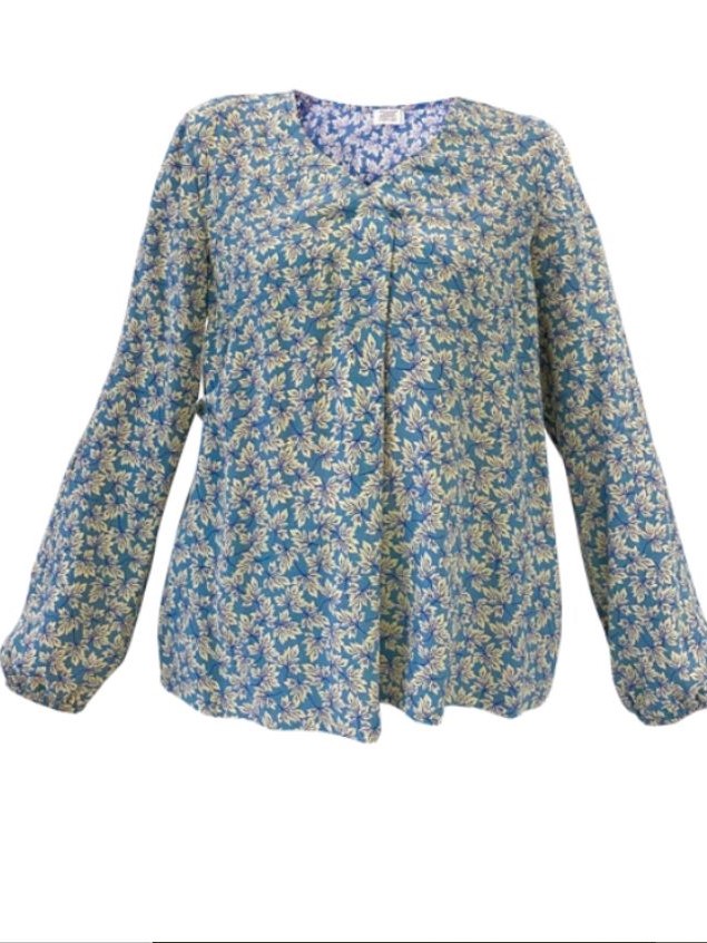 Camicia fantasia grigio azzurra Aveni - Progetto Quid