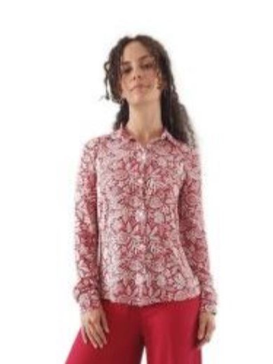 Camicia donna classica rosso e bianca Fiorella