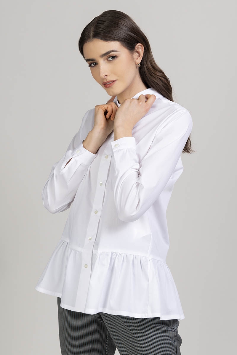 Camicia con balza bianca Patella - Quid