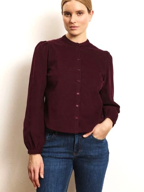 Camicia donna vellutino Anitaa Wine