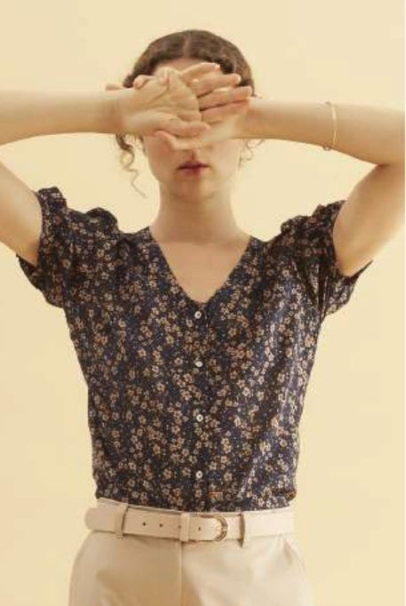 Camicia fantasia Silene - colore blu