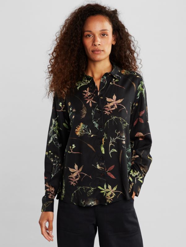 Camicia in tencell Night floral