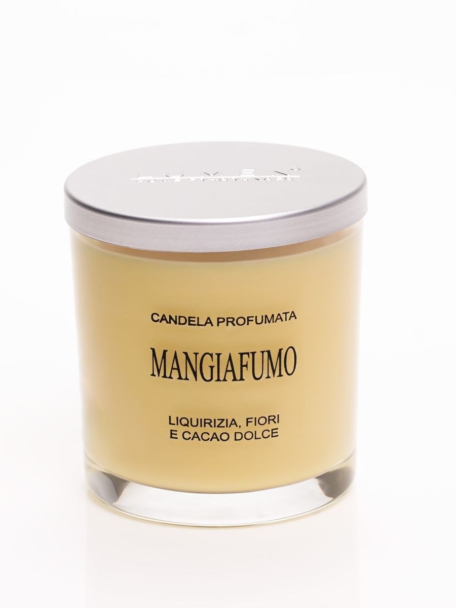Candela vegetale profuma Liquirizia, fiori e cacao MANGIAFUMO - LUMEN