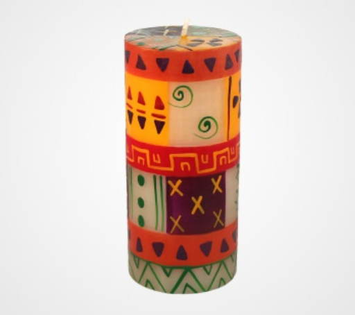 Candela dipinta a mano Indabuko cm7x15