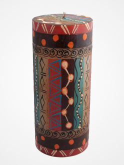 Candela grande dipinta a mano Makini 8x20