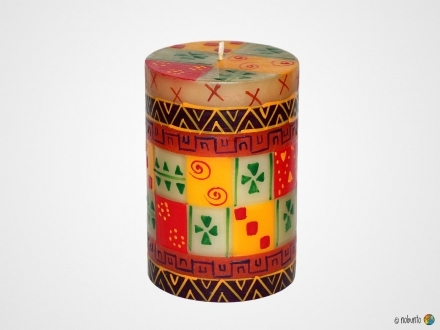 Candela dipinta a mano Indabuko cm 10x15 - Nobunto