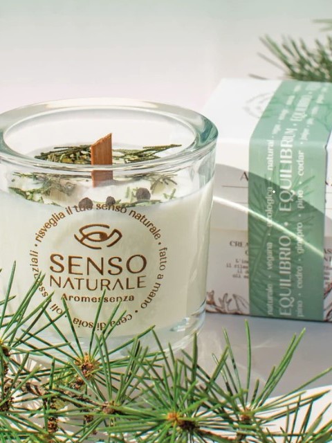 Candela profumata Equilibrio al Pino cembro e Cedro Small