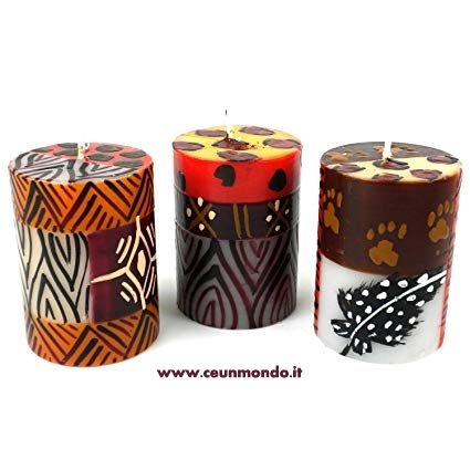 Candela dipinta disegni assortiti