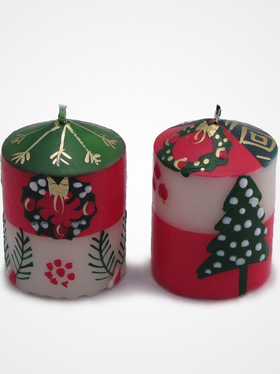 Candela decorativa Ukhisimusi Natale cm 4x5.