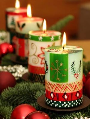 Candele corona avvento natalizie per calendario dell'avvento