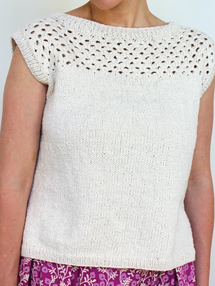 Canotta in cotone a maglia Potentilla Bianco, On Earth 2024
