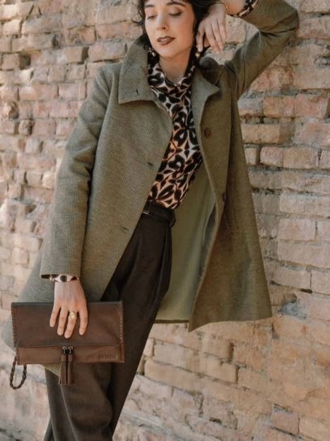 Cappotto donna verde salvia Olimpo On Earth