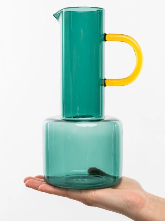 Caraffa in vetro RAINBOW media Verde
