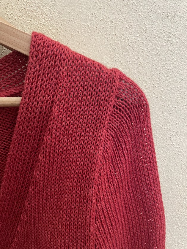 Cardigan in cotone a maglia Summer Rosso