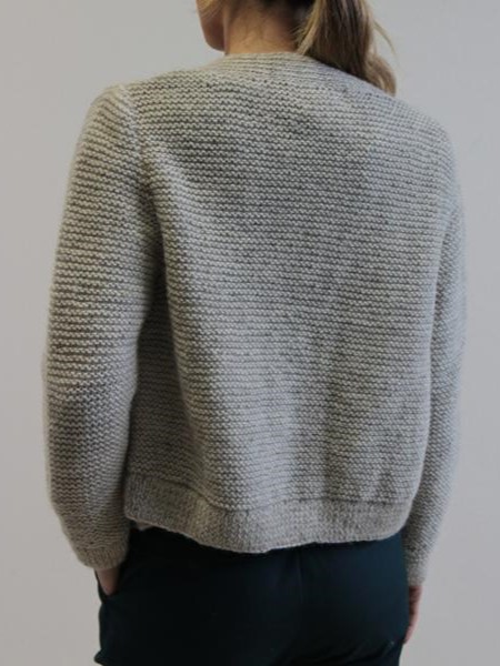 Cardigan donna in lana fatto a mano Agata Ghiaccio