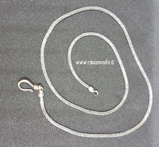 Catenina in argento snake 45cm di lunghezza spessore 3mm
