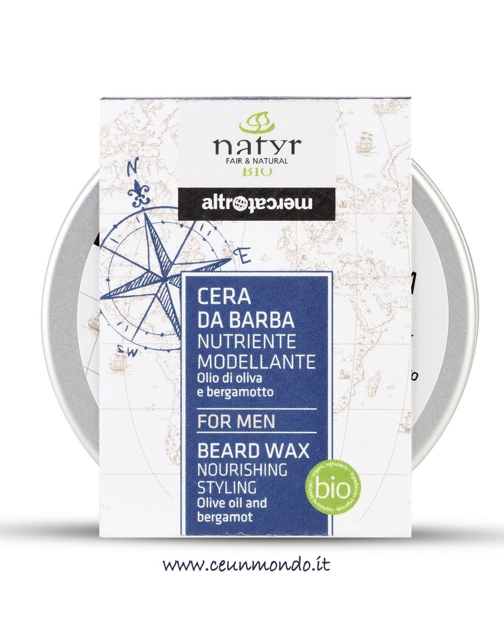 Cera da barba Nutriente e Modellante al Tè nero e bergamotto - BIO Natyr 50ml