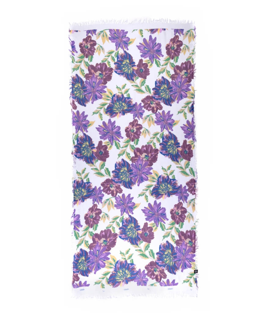 Foulard sciarpa Bamboo Cezanne bianco