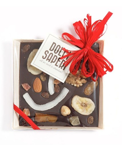 Cioccopinto - cioccolato fondente con frutta essiccata Bio 130gr Dolci saperi