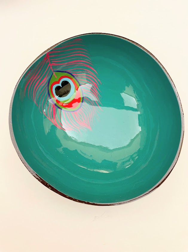 Ciotola cocco, ciotola per aperitivo Verde piuma
