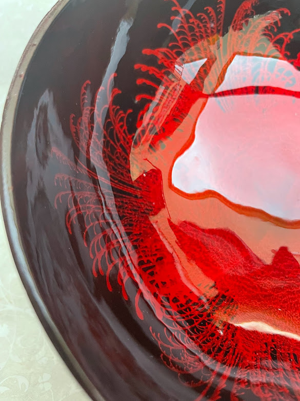 Ciotola cocco, ciotola per aperitivo Piuma rossa