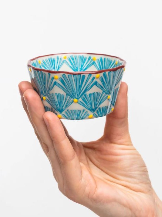 Ciotolina stampo MUFFIN decò azzurra