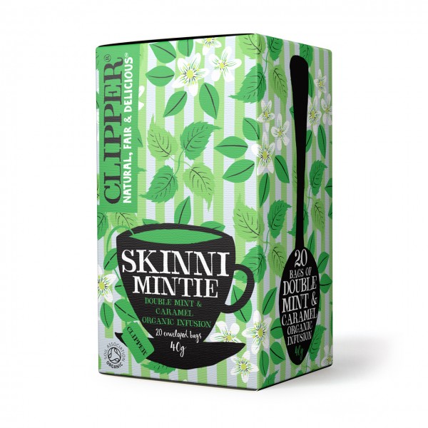 Infuso Skinni Mintie 20 filtri CLIPPER - doppia menta e caramello