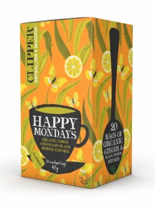 Infuso Happy Mondays 20 filtri CLIPPER - limone zenzero e pepe
