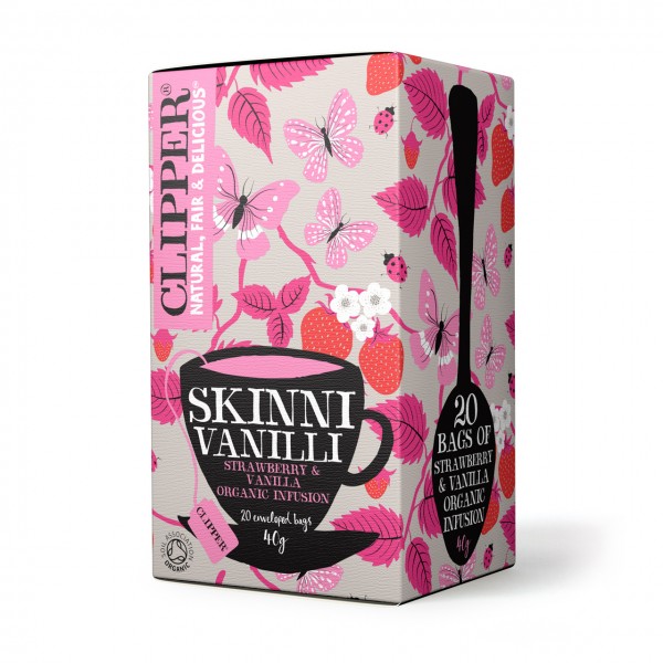 Infuso Skinni Vanilli 20 filtri CLIPPER - fragola e vaniglia