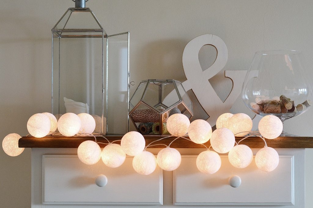 Ghirlande luminose color diamante bianco