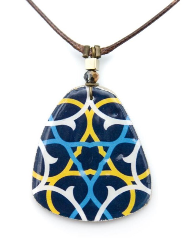 Collana con ciondolo in ceramica maioliche Nilu